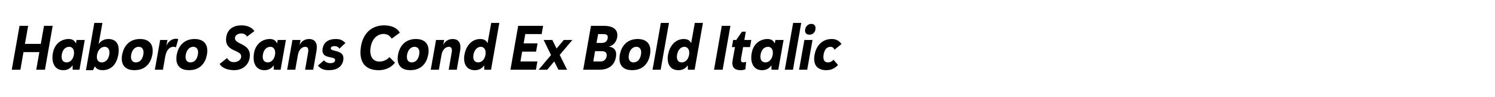 Haboro Sans Cond Ex Bold Italic